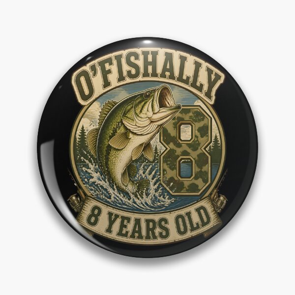 Item preview, Ofishally 8 Years Old Fishing 8th Birthday Retro Gifts designed and sold by LeSoniPapaPrint.