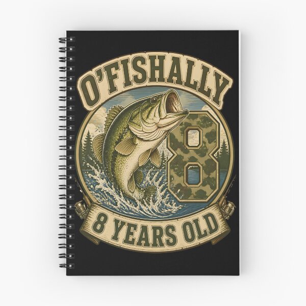 Item preview, Ofishally 8 Years Old Fishing 8th Birthday Retro Gifts designed and sold by LeSoniPapaPrint.