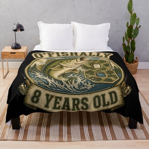 Item preview, Ofishally 8 Years Old Fishing 8th Birthday Retro Gifts designed and sold by LeSoniPapaPrint.
