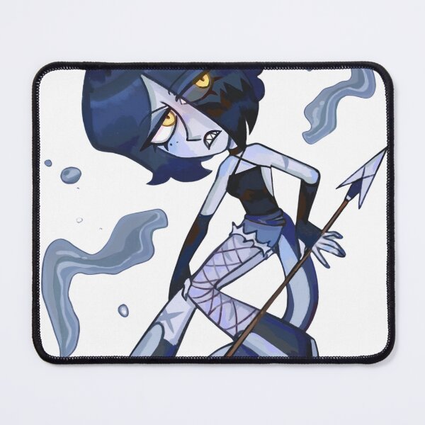 Item preview, Blue Aquatic Demon Girl Spear Cartoon designed and sold by DfaterTome.