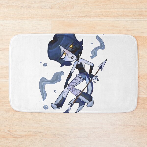 Item preview, Blue Aquatic Demon Girl Spear Cartoon designed and sold by DfaterTome.