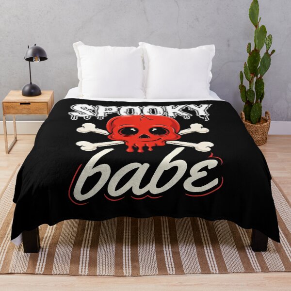 Item preview, Spooky Babe Red Skull Crossbones Halloween Gift designed and sold by Say It With Ink.