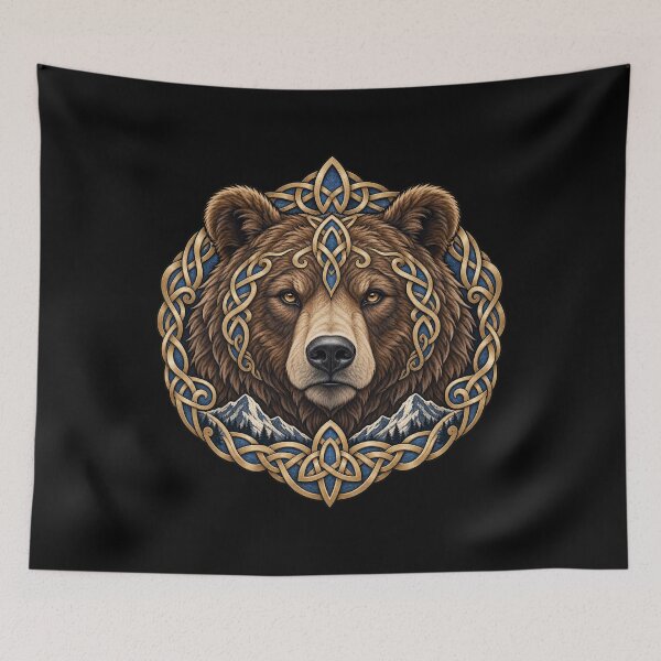 Item preview, Celtic heraldic bear in the mountains designed and sold by lAnJefurtifeu.