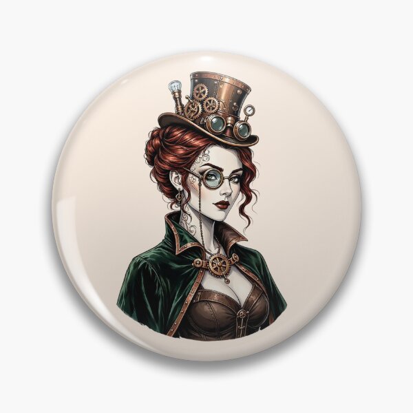Artikelvorschau, Steampunk-Hexe – Viktorianische Uhrwerk-Frau mit Schutzbrille entworfen und verkauft von SweetLilith.