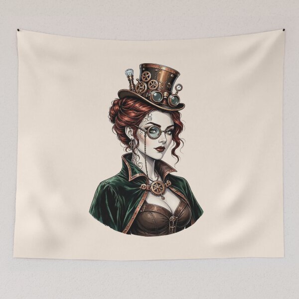 Item preview, Steampunk Witch – Victorian Clockwork Woman with Goggles designed and sold by SweetLilith.