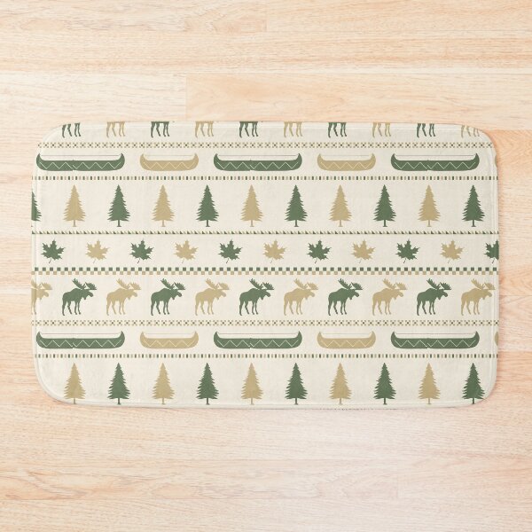 Item preview, Cabincore Moose Stripes in Cream + Leaf Green + Buckskin designed and sold by YesterdayColl.