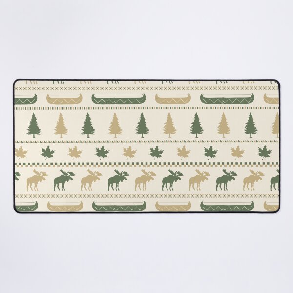 Item preview, Cabincore Moose Stripes in Cream + Leaf Green + Buckskin designed and sold by YesterdayColl.