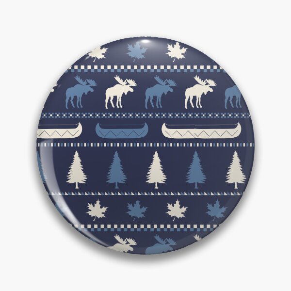Artikelvorschau, Cabincore Moose Stripes in Blau + Marineblau + Creme entworfen und verkauft von YesterdayColl.