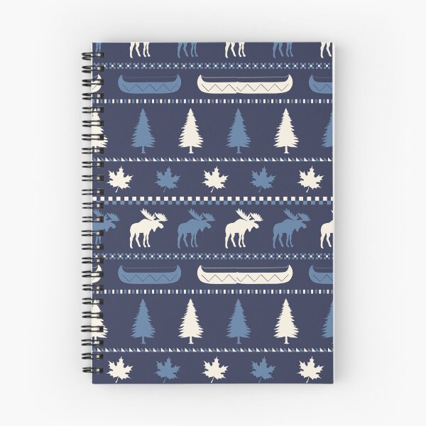 Item preview, Cabincore Moose Stripes in Blue + Navy + Cream designed and sold by YesterdayColl.