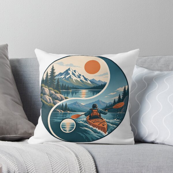 Item preview, Kayaking Yin Yang – Alpine Lake Outdoor Adventure designed and sold by Digital Culture Studio.