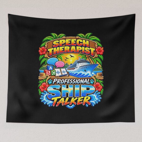 Aperçu de l'œuvre Speech Therapist Professional Ship Talker Cruise Vacation créée et vendue par fungear.