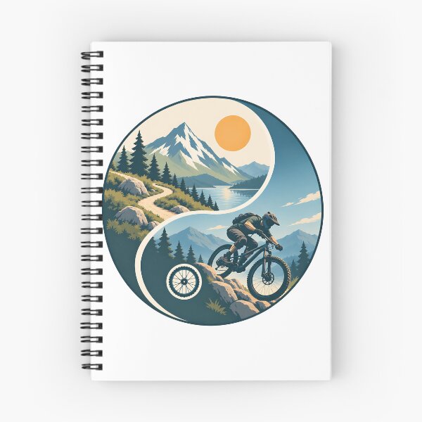 Item preview, Mountain Bike Yin Yang – MTB Trail Outdoor Adventure designed and sold by Digital Culture Studio.