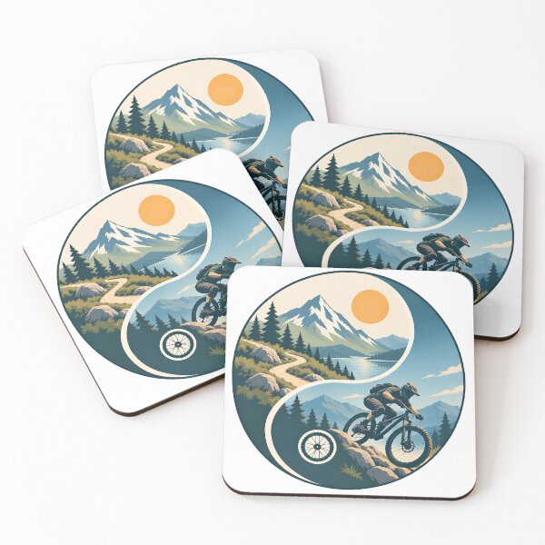 Item preview, Mountain Bike Yin Yang – MTB Trail Outdoor Adventure designed and sold by Digital Culture Studio.