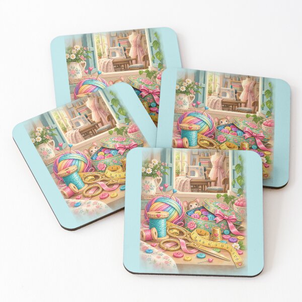 Item preview, Vintage and Charming Sewing Room – Blue designed and sold by JessouArt.