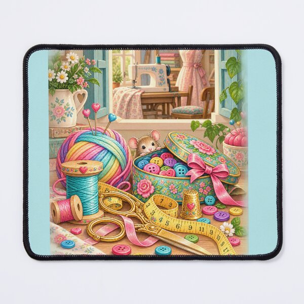 Item preview, Vintage and Charming Sewing Room – Blue designed and sold by JessouArt.
