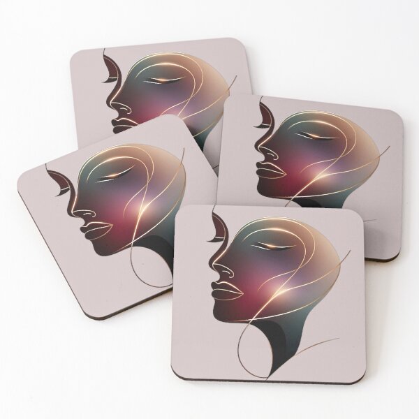 Item preview, Midnight Glow – Surreal Minimalist Line Art – Portrait of a Woman designed and sold by design-rebell.