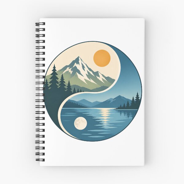 Item preview, Mountain Lake Yin Yang – Nature Balance Outdoor Adventure designed and sold by Digital Culture Studio.