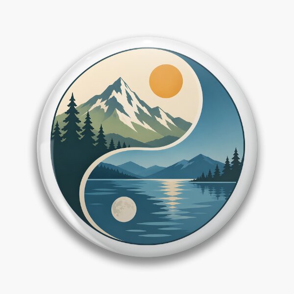 Artikelvorschau, Bergsee Yin Yang – Natur-Balance-Outdoor-Abenteuer entworfen und verkauft von Digital Culture Studio.