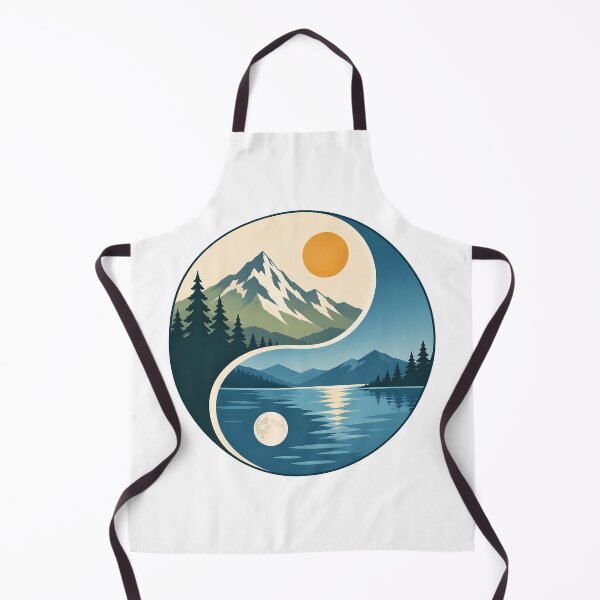 Item preview, Mountain Lake Yin Yang – Nature Balance Outdoor Adventure designed and sold by Digital Culture Studio.