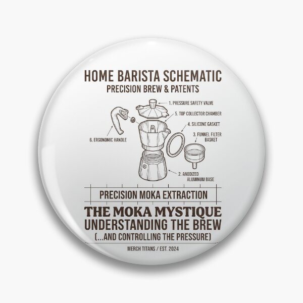 Item preview, Home Barista Schematic - Vintage Moka Pot Patent & Coffee Art designed and sold by PhotoArtMC.