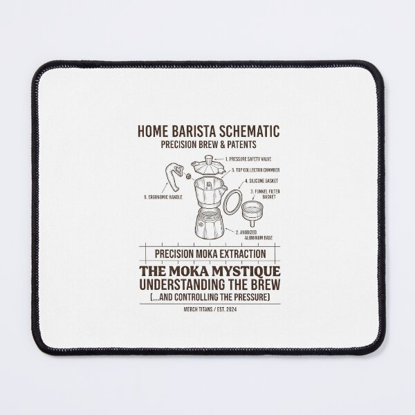 Item preview, Home Barista Schematic - Vintage Moka Pot Patent & Coffee Art designed and sold by PhotoArtMC.