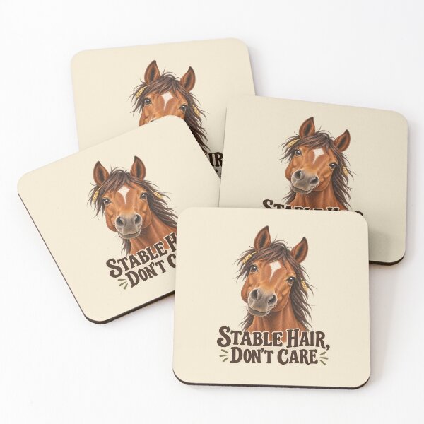 Item preview, Stable Hair Don't Care - Funny Chestnut Horse designed and sold by Glottopia.
