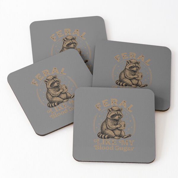 Item preview, Feral Like My Blood Sugar Diabetes Awareness Raccoon Lover Diabetic designed and sold by SofiBlair.