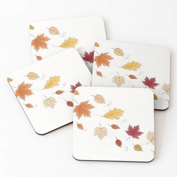 Item preview, Minimalist Autumn Leaves - Line Art Design designed and sold by SimpleLinesCo.