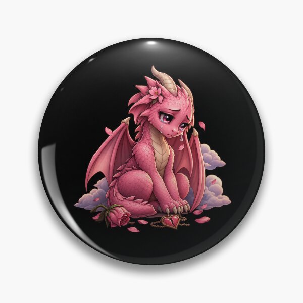 Item preview, A sad pink dragon, an emotional fantasy dragon. designed and sold by Ach&Koor.