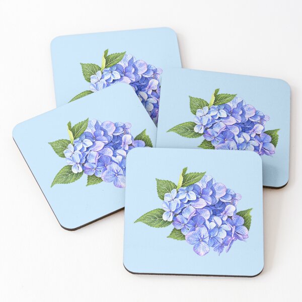 Item preview, Small Blue Hydrangea With Leaves designed and sold by Susan Savad.