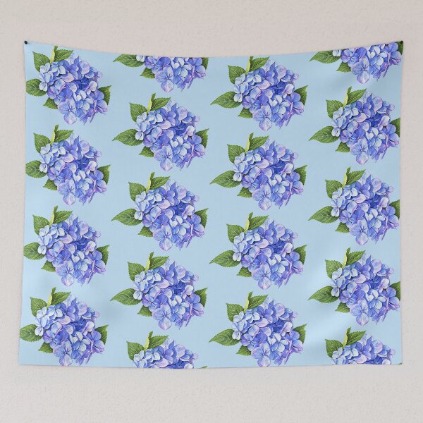 Item preview, Small Blue Hydrangea With Leaves designed and sold by Susan Savad.