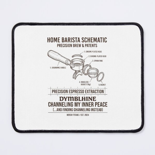 Item preview, Home Barista Portafilter Schematic - Espresso Channeling Humor & Coffee Blueprint designed and sold by PhotoArtMC.