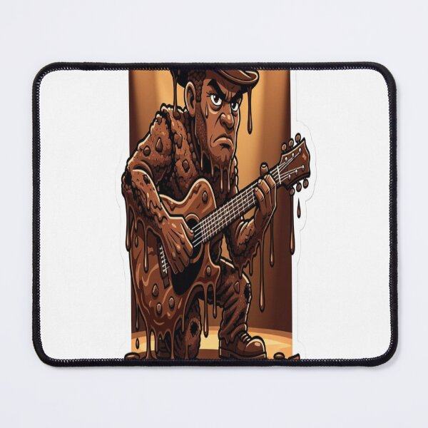 Item preview, Savoy Brownie Funny Blues Guitarist Chocolate Brownie Sticker designed and sold by Imaginarium of Chaos falcon88 .