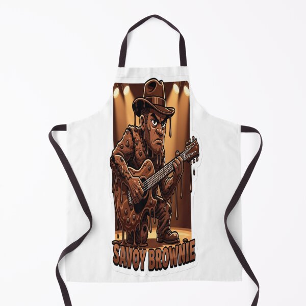 Item preview, Savoy Brownie Funny Blues Guitarist Chocolate Brownie Sticker designed and sold by Imaginarium of Chaos falcon88 .