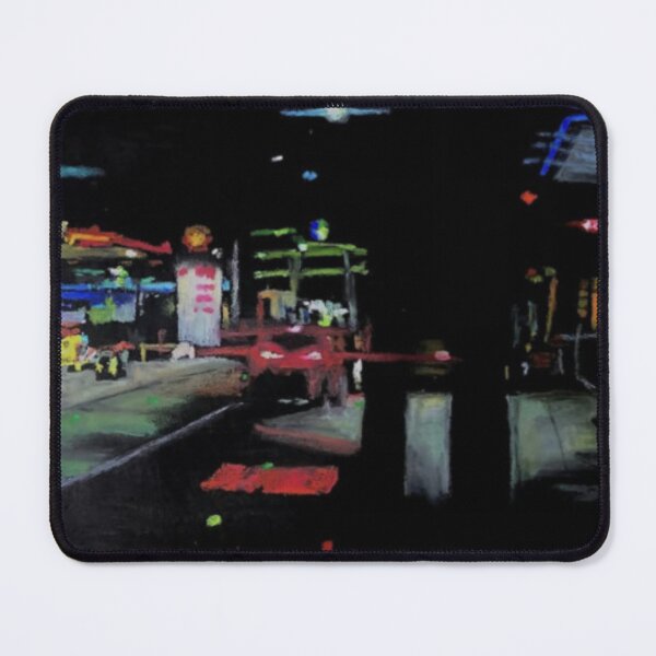 Item preview, Night City Gas Station Painting designed and sold by Odditzids.