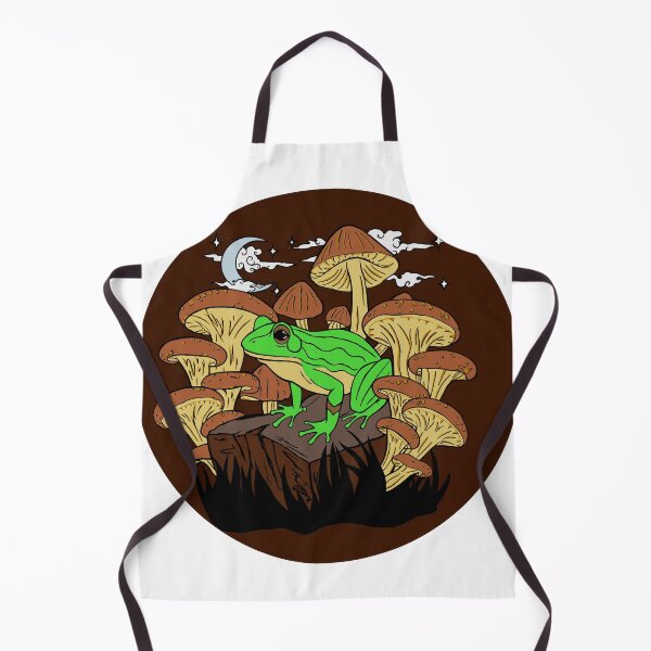 Item preview, Mushroom Frog Under the Moon Brown Background designed and sold by Silverwolf144.