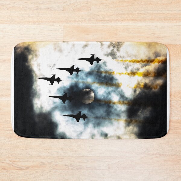 Item preview, Fighter Jet Formation Silhouette Passing the Sun designed and sold by SpottAir.