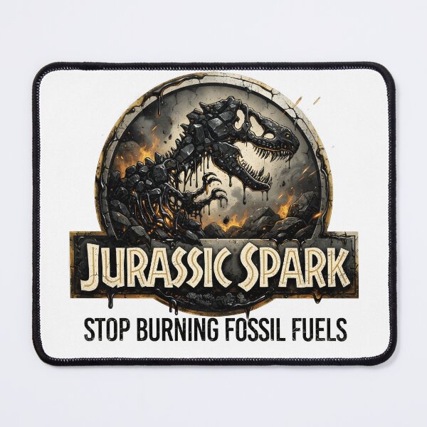 Item preview, Jurassic Spark - Stop Burning Fossil Fuels Parody designed and sold by T4U Exclusive Designs.