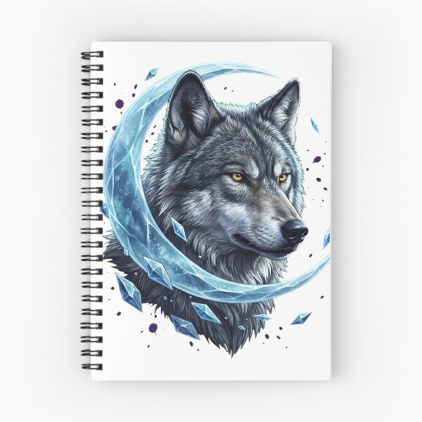 Item preview, Alpha Wolf Portrait Under a Crystal Moon designed and sold by R&R Creative Studio.