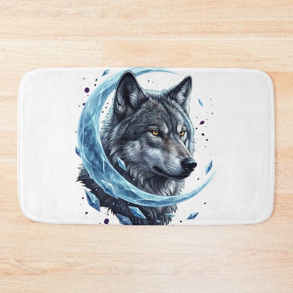 Item preview, Alpha Wolf Portrait Under a Crystal Moon designed and sold by R&R Creative Studio.