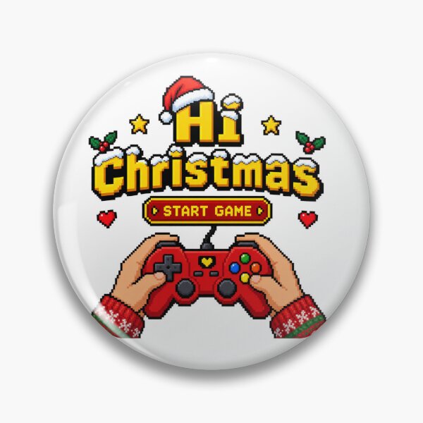 Item preview, Hi Christmas Start Game 8-Bit Gamer Christmas Pixel Art designed and sold by HoMya.