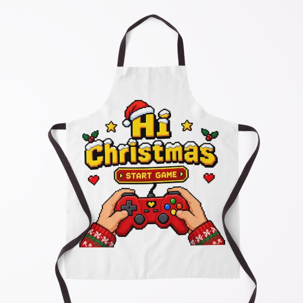 Item preview, Hi Christmas Start Game 8-Bit Gamer Christmas Pixel Art designed and sold by HoMya.