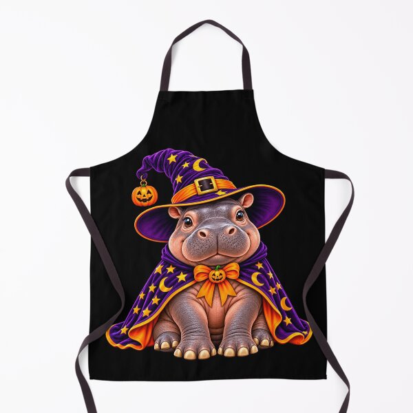 Item preview, Cute Halloween Hippo Witch Spooky Pumpkin Costume Animal Halloween designed and sold by 76Valeria.