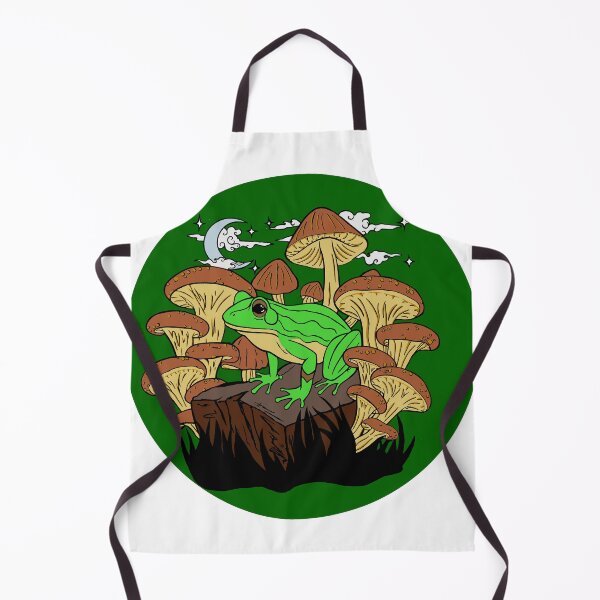 Item preview, Mushroom Frog Under the Moon Green Background designed and sold by Silverwolf144.
