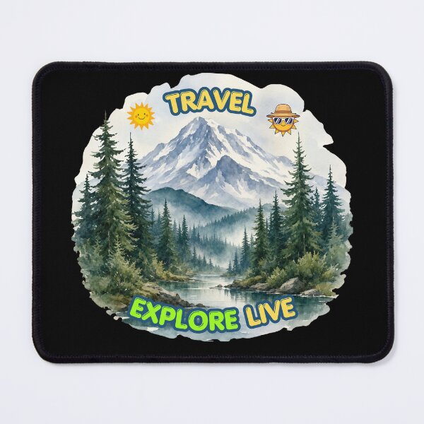 Item preview, Travel Explore Live, Gifts For Travel Enthusiasts designed and sold by zebek-design.