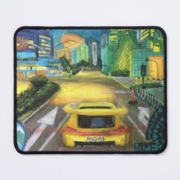 Item preview, Retro Street Racing Game Art - Yellow designed and sold by Odditzids.