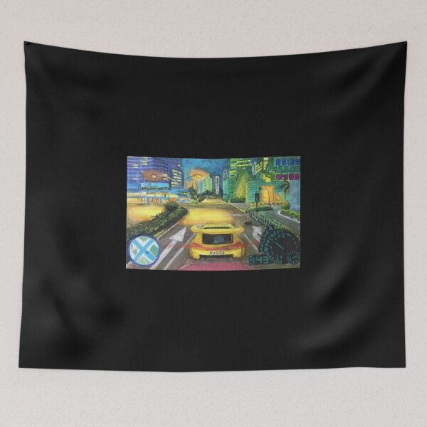 Item preview, Retro Street Racing Game Art - Yellow designed and sold by Odditzids.
