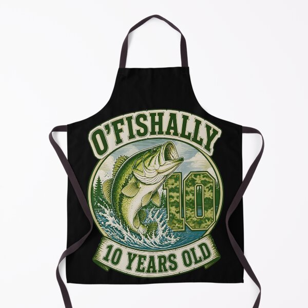 Item preview, Ofishally 10 Years Old Fishing 10th Birthday Retro Gifts designed and sold by LeSoniPapaPrint.