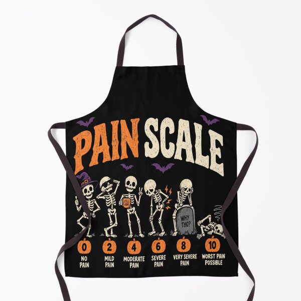 Artikelvorschau, Halloween Pain Scale Funny Skeleton Medical Humor entworfen und verkauft von OUICHA.