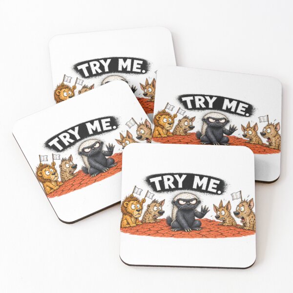Item preview, Try Me Honey Badger Fierce Animal designed and sold by paintingnou.